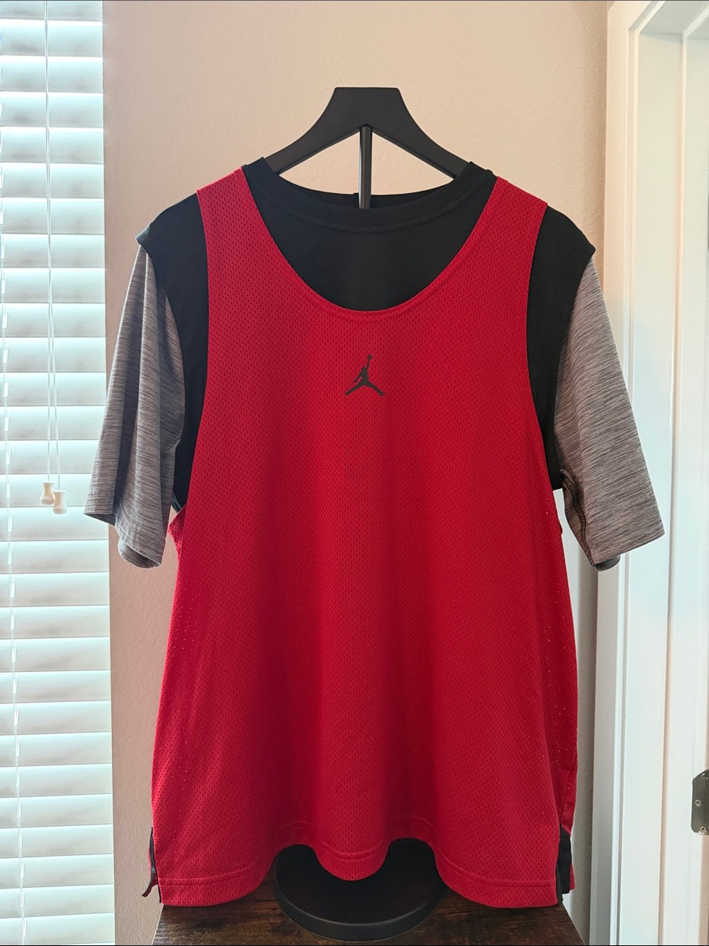 Air Jordan Jumpman Retro Combo Tank Top 'Black Red'